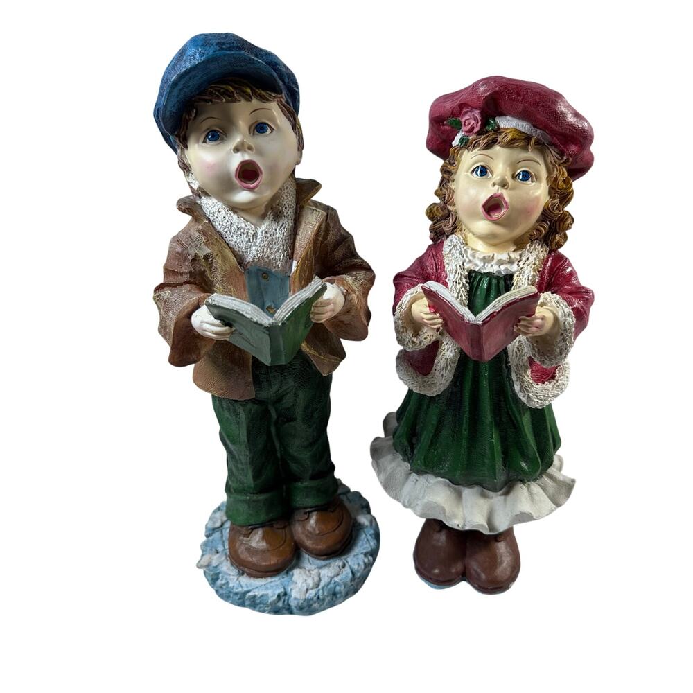 Mallory lane kids Christmas carolers ceramic hand painted figurines